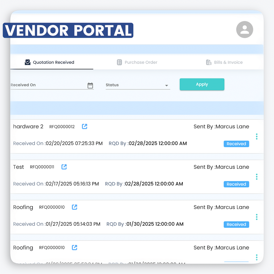 Quotation price update system for architects and interior designers, enabling real-time cost adjustments, vendor revisions, and accurate budgeting.