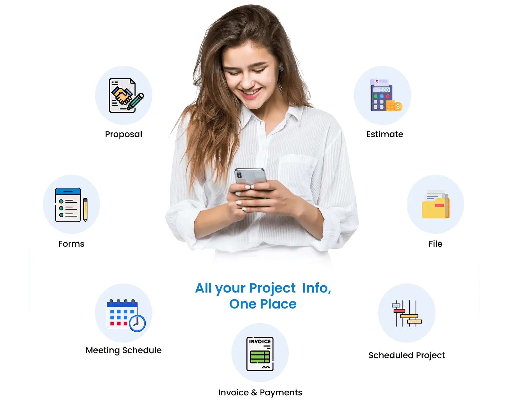 A professional using IntoAEC’s AI-powered project management platform to manage proposals, estimates, invoices, files, and schedules in one centralized dashboard for architects, engineers, and construction companies.