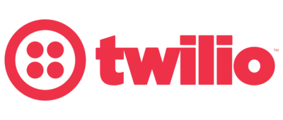 Twilio logo representing SMS and communication integration in IntoAEC project management software.
